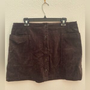 Gap brown corduroy skirt size 16